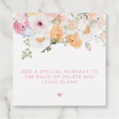 Millionenflorale Liebe im Blut-Brautparty Geschenkanhänger (Rückseite)