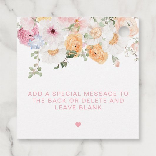 Millionenflorale Liebe im Blut-Brautparty Geschenkanhänger (Rückseite)