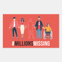#MillionsMissin-people-Aufkleber