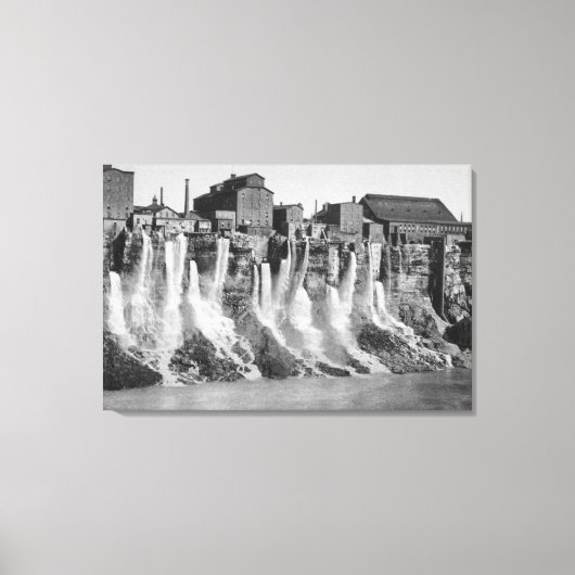 Mills auf der amerikanischen Seite der Niagarafäll Leinwanddruck (Vorderseite)
