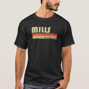 MILLS Nachname Funny Retro Vintager 80er 90S Gebur T-Shirt