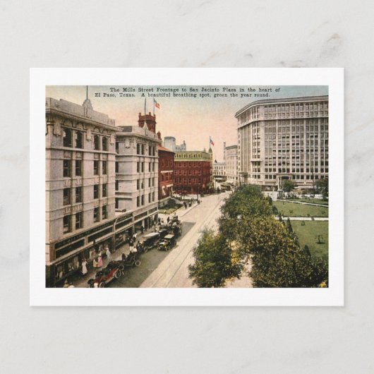 Mills St., El Paso, Texas Vintag Postkarte (Vorderseite)