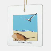 Millsboro, Delaware Horseshoe Crab Seagull Beach Keramikornament (Links)