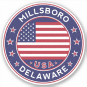 Millsboro Delaware, Millsboro Aufkleber (Vorderseite)