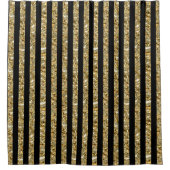 Millstoney schwarzes elegantes gestreiftes duschvorhang (Vorderseite)
