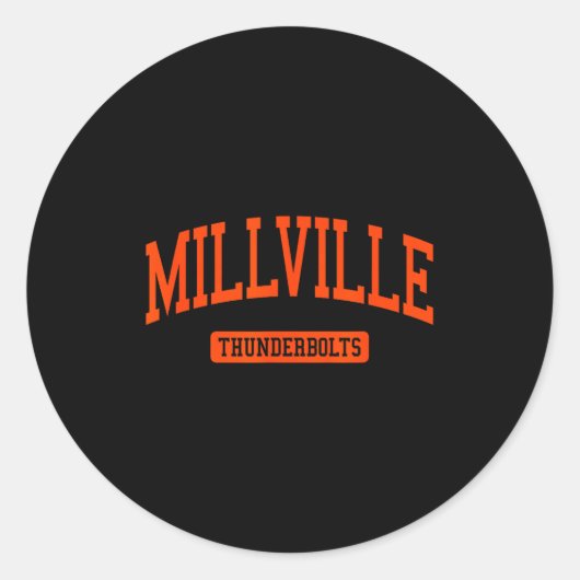 Millville High School Hs Millville Nj Varsity Srts Runder Aufkleber (Vorderseite)