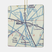 Millville NJ 50's Map Keramikornament (Links)