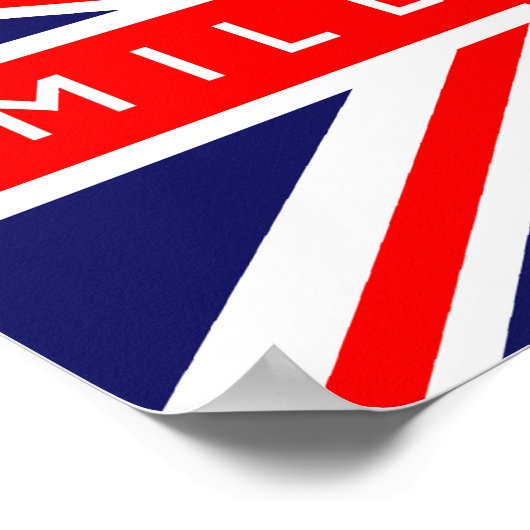 Millwall UK Flag Poster (Ecke)