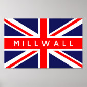 Millwall UK Flag Poster (Vorne)