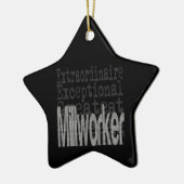 Millworker Extraordinator Keramik Ornament (Links)