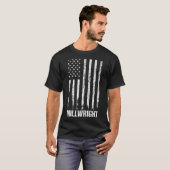 Millwright American Flag Prämie T-Shirt (Vorne ganz)