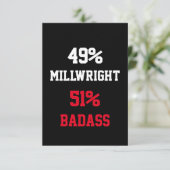 Millwright Badass Karte (Stehend Vorderseite)