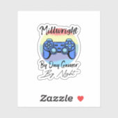 Millwright By Day Gamer By Night Aufkleber (Blatt)