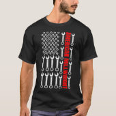 Millwright Design Patriotic US American Flag Gift T-Shirt (Vorderseite)
