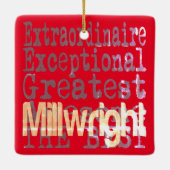 Millwright Extraordinaire Christmas Keramikornament (Rückseite)