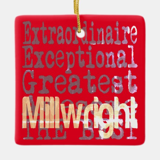 Millwright Extraordinaire Christmas Keramikornament (Vorderseite)
