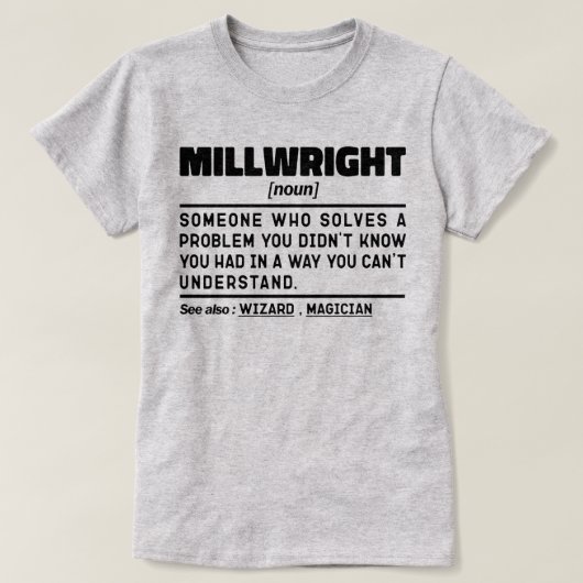 Millwright Noun Machine Operator Vater Vathage Day T-Shirt (Design vorne)