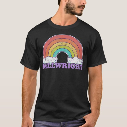 Millwright Rainbow und Wolken T-Shirt (Vorderseite)