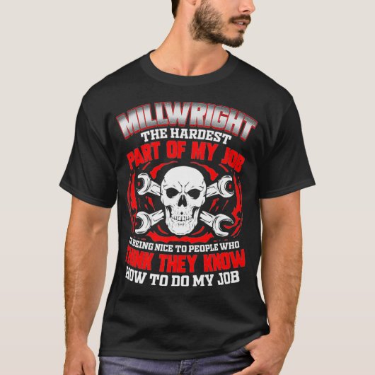 Millwright Skull Premium T-Shirt (Vorderseite)