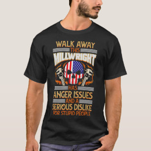 Millwright USA Skull Anger Issues  T-Shirt