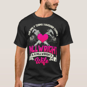 Millwright Wife Image On back of Clothing Premium T-Shirt