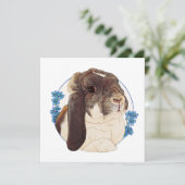 Milly Moo Bunny Karte (Stehend Vorderseite)