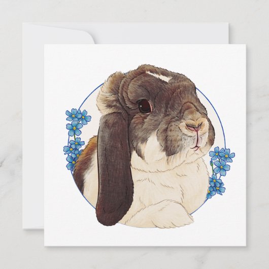 Milly Moo Bunny Karte (Vorderseite)