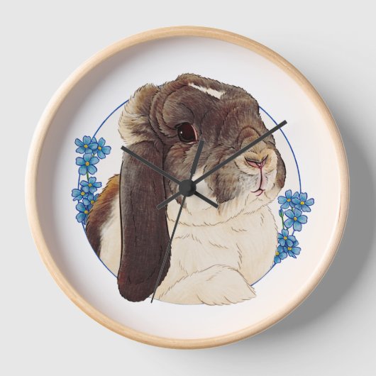 Milly Moo Bunny Wall Clock Uhr (Vorderseite)