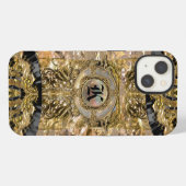 Millysteem Elegantes Monogramm iPhone Hülle (Rückseite (Horizontal))
