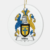 Milne Familienwappen Keramik Ornament (Links)