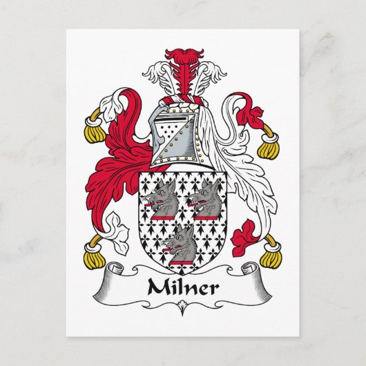 Milner Familienwappen Postkarte (Vorderseite)