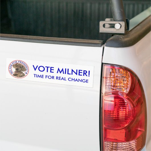 Milner, ZEIT FÜR WIRKLICHE ÄNDERUNG, ABSTIMMUNG Autoaufkleber (Auf Lkw)