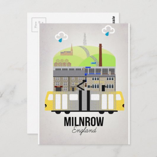 Milnrow Postkarte (Vorne/Hinten)