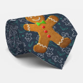 Milo Christmas Collection Blue Gingerbread Man Krawatte (Gerollt)