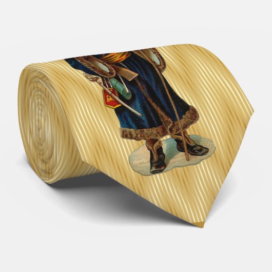 Milo Christmas Collection Vintag Santa Gold Krawatte (Gerollt)