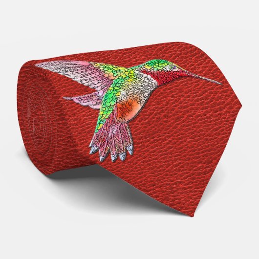 Milo Dale Bird Collection - Milo Hummingbird Red Krawatte (Gerollt)