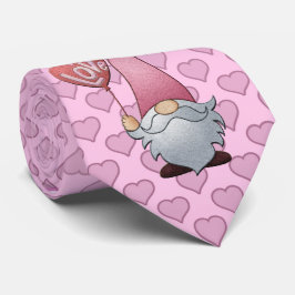 Milo Dale Pink auf rosa Herzen Gnome Men's Necktie Krawatte