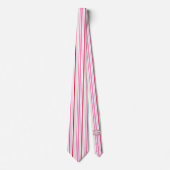Milo Dale Pink Stripped Men's Valentine Necktie Krawatte (Vorderseite)