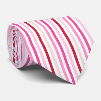 Milo Dale Pink Stripped Men's Valentine Necktie Krawatte