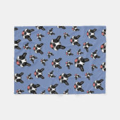 Milo das Boston Terrier Fleecedecke (Vorderseite (Horizontal))