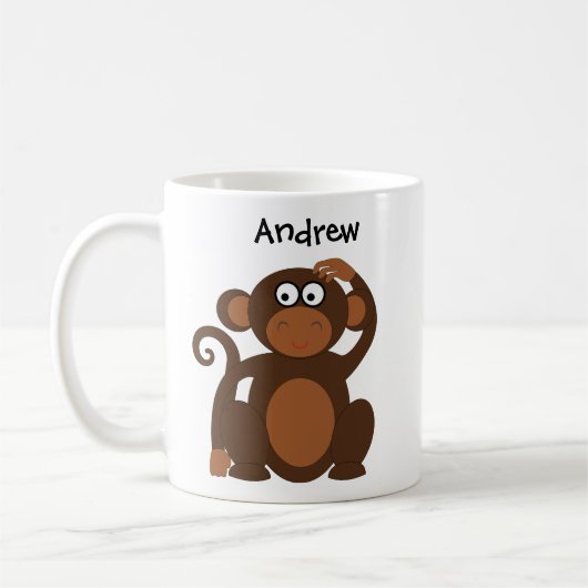 Milo der Affe benutzerdefinierter Cartoon-Kinderbe Kaffeetasse (Links)