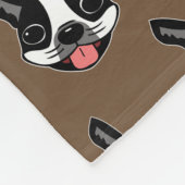 Milo der Boston Terrier Fleecedecke (Ecke)