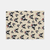Milo der Boston Terrier Fleecedecke (Vorderseite (Horizontal))