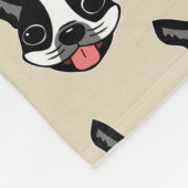 Milo der Boston Terrier Fleecedecke (Ecke)