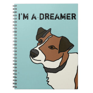 Milo der Jack Russell/I morgens ein Träumer Notizblock
