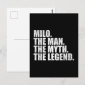 Milo Name, Milo Der Mann Der Mythos Die Legende Postkarte (Vorne/Hinten)