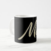 Milo Name whitegold Tasse Teetasse Kaffeetasse (Vorderseite Links)