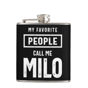 Milo Personalisiert Name Geburtstagsgeschenk Flachmann