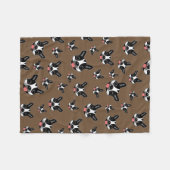 Milo The Boston Terrier Fleecedecke (Vorderseite (Horizontal))