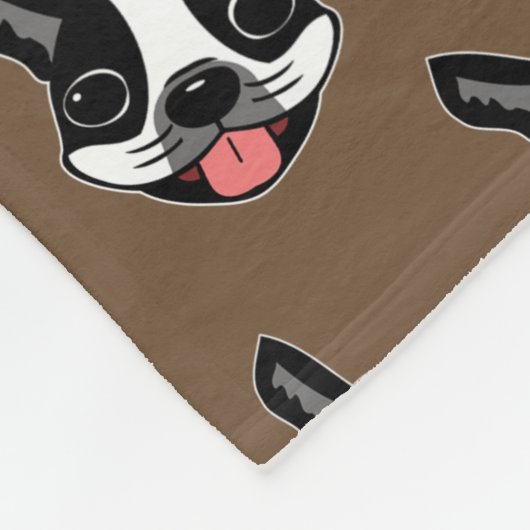 Milo The Boston Terrier Fleecedecke (Ecke)